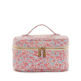 TRVL DESIGN TRAIN CASE MARSEILLE WITH PINK PINSTRIPE LINER