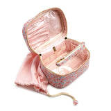 TRVL DESIGN TRAIN CASE MARSEILLE WITH PINK PINSTRIPE LINER