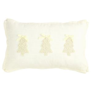 White Tree Christmas Pearl Pillow