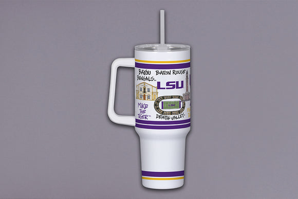 LSU 40oz Tumbler With Handle