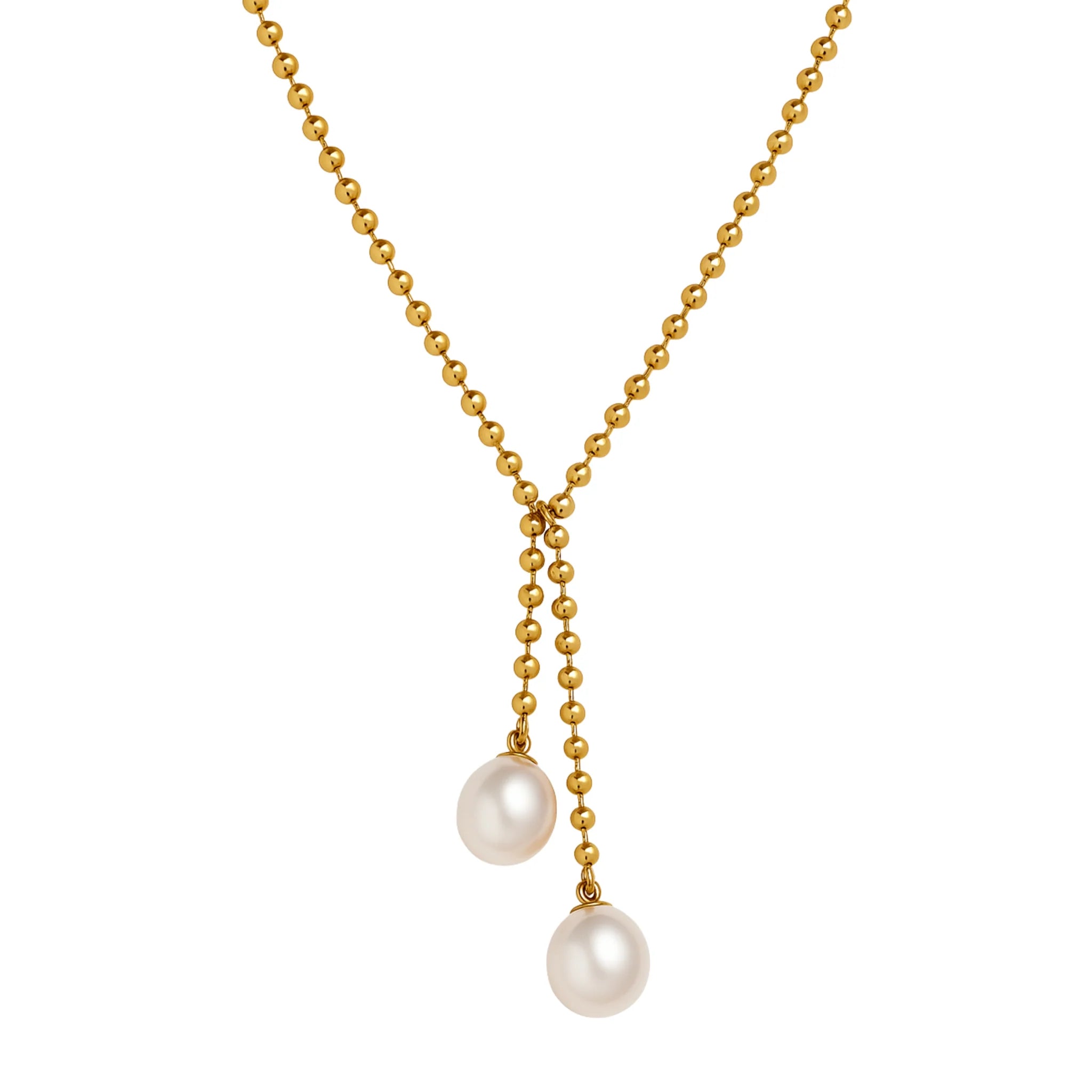 Aubrey Adele Two Pearls on Beads 