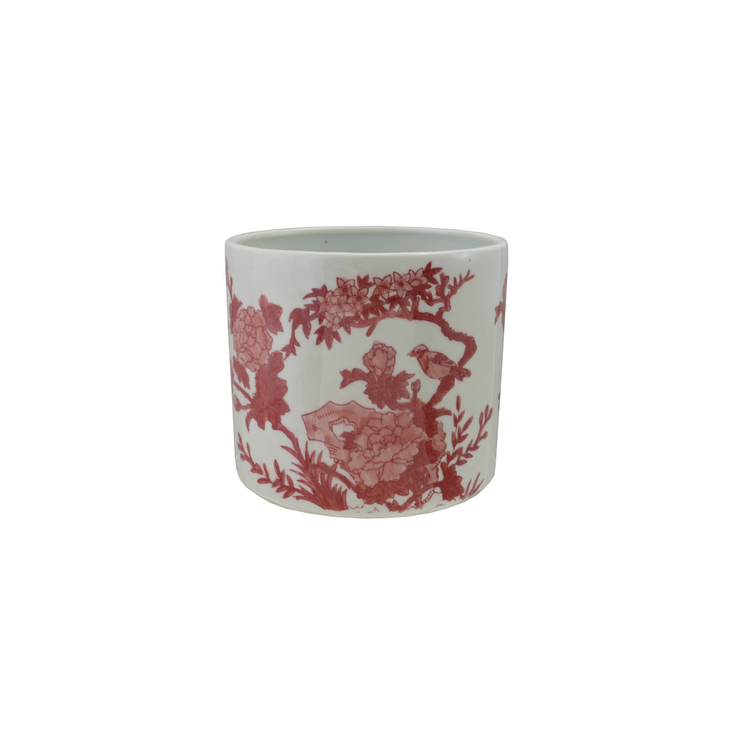Hand-Painted Stoneware Planter 