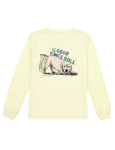 Properly Tied Pawdi Gras LS T-shirt Light Yellow