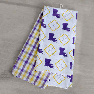 Louisiana Go Get Em Tiger Tea Towel Set