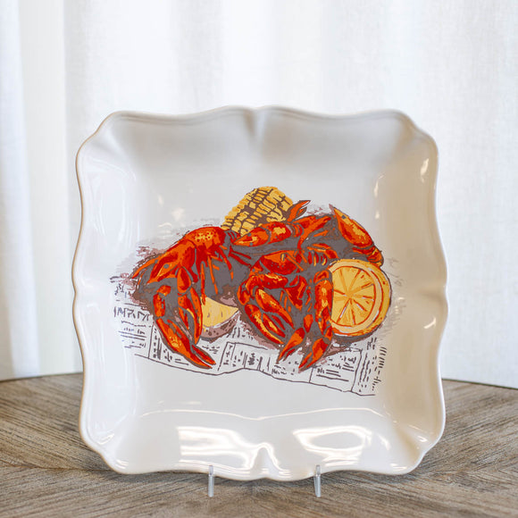 Crawfish Boil Square Platter