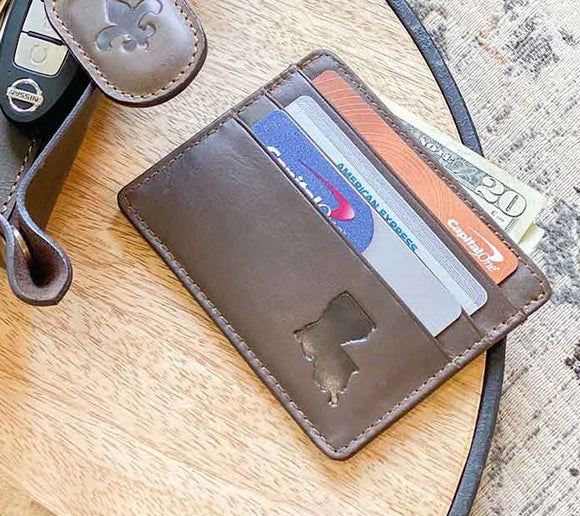 Louisiana Embossed Leather Wallet – The Gift Pod Boutique