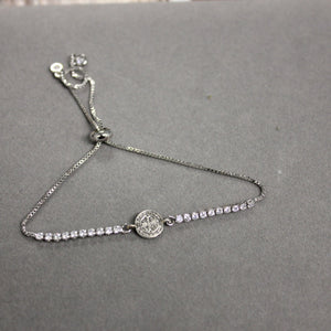 Crystal Benedictine Drawstring Bracelet