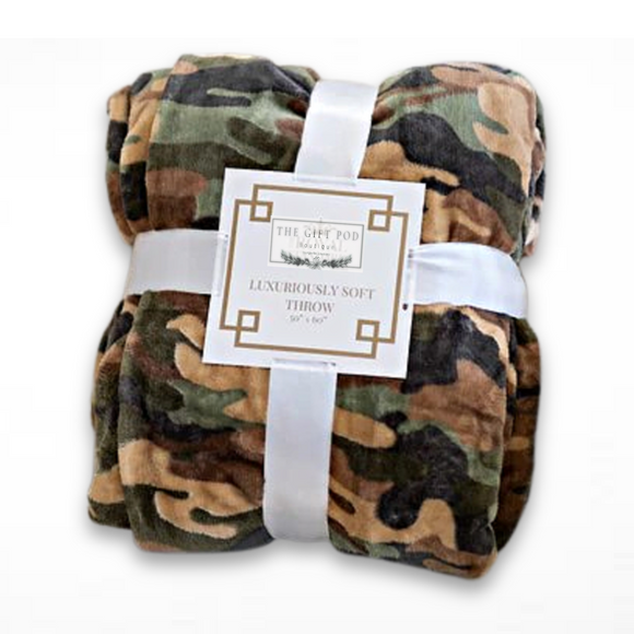 Camouflage Throw Blanket