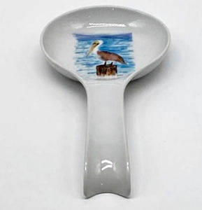 Brown Pelican Spoon Rest