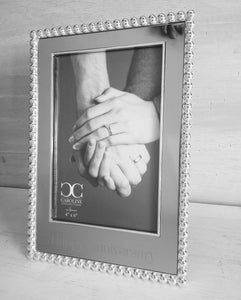 Silver Happy Anniversary Picture Frame