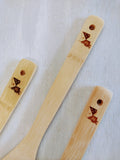 Set of 3 Bamboo Engraved Utensils