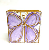 Butterfly Handmade Textured Wood Block