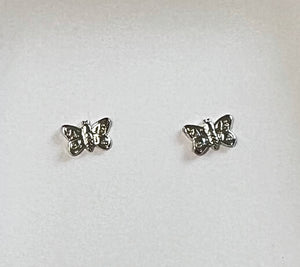 Sterling Silver Butterfly Post Earrings