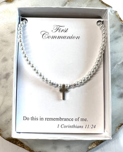 Pearl First Communion Necklace