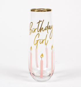 Birthday Girl Stemless Champagne Glass