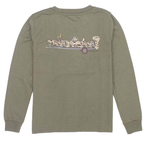 Properly Tied Camo Boat LS T-Shirt