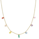 Aubrey Adele Drilled Multi Gemstone Necklace