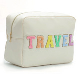 Cream Nylon Travel Bag