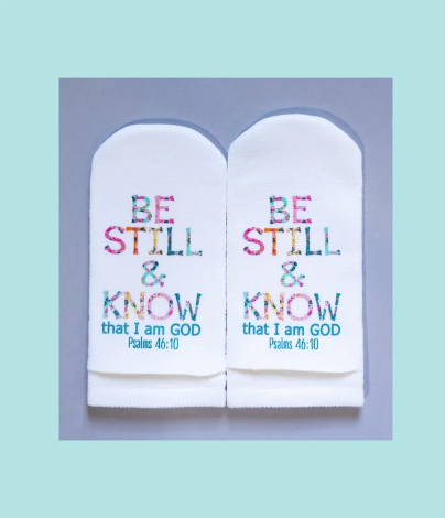Standing On The Word Socks - Psalms 46:10